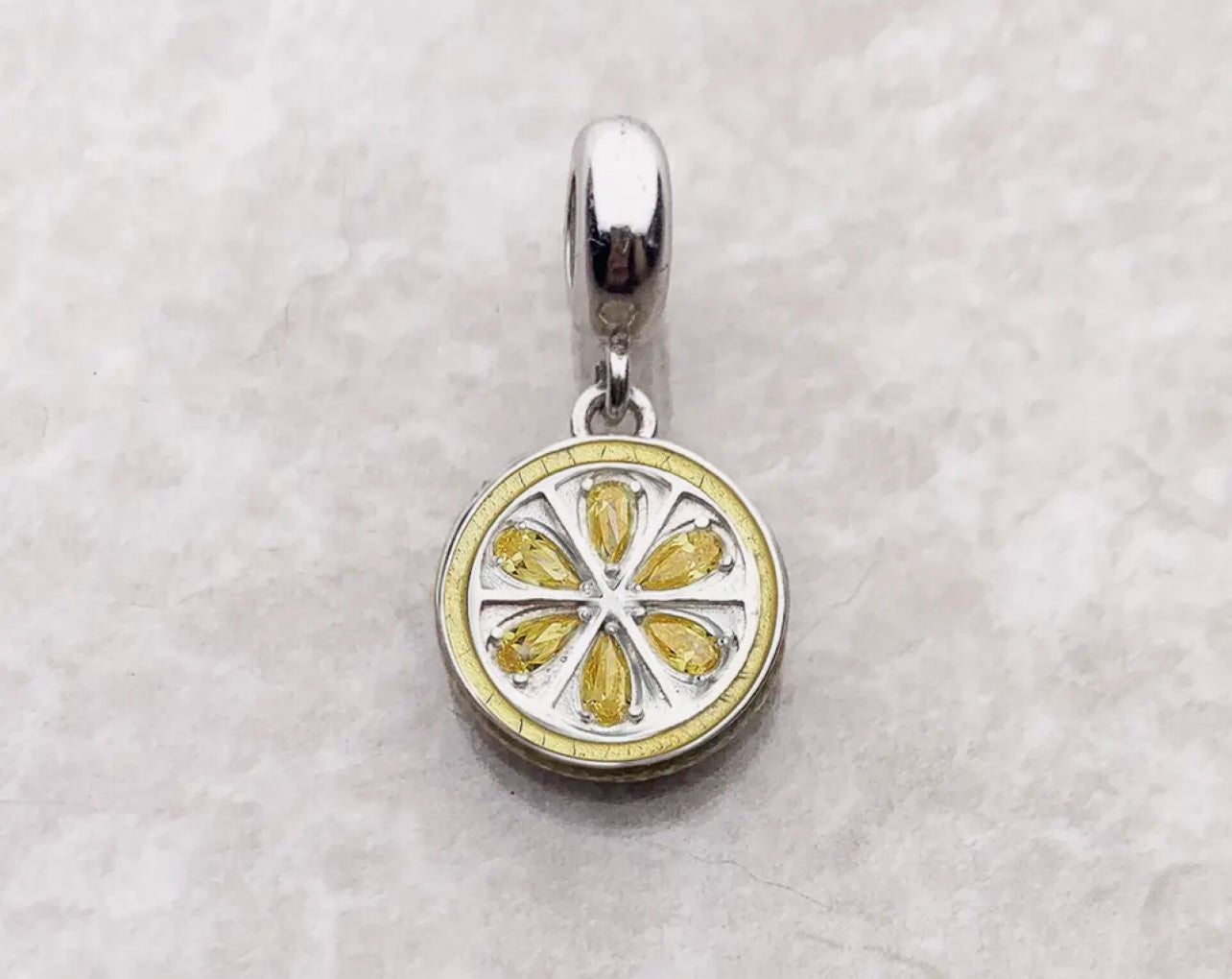 925 Silver Lemon Charm