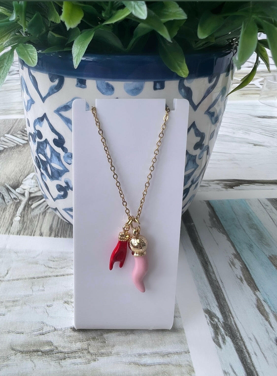 DIY Stainless Steel Italian Good Luck Necklace.