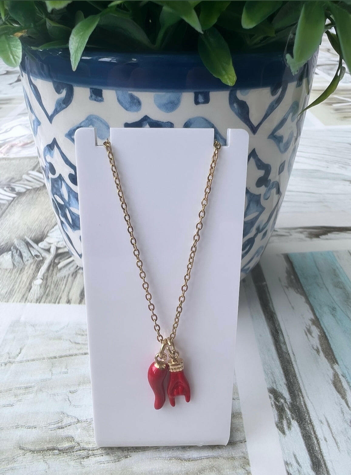 DIY Stainless Steel Italian Good Luck Necklace.