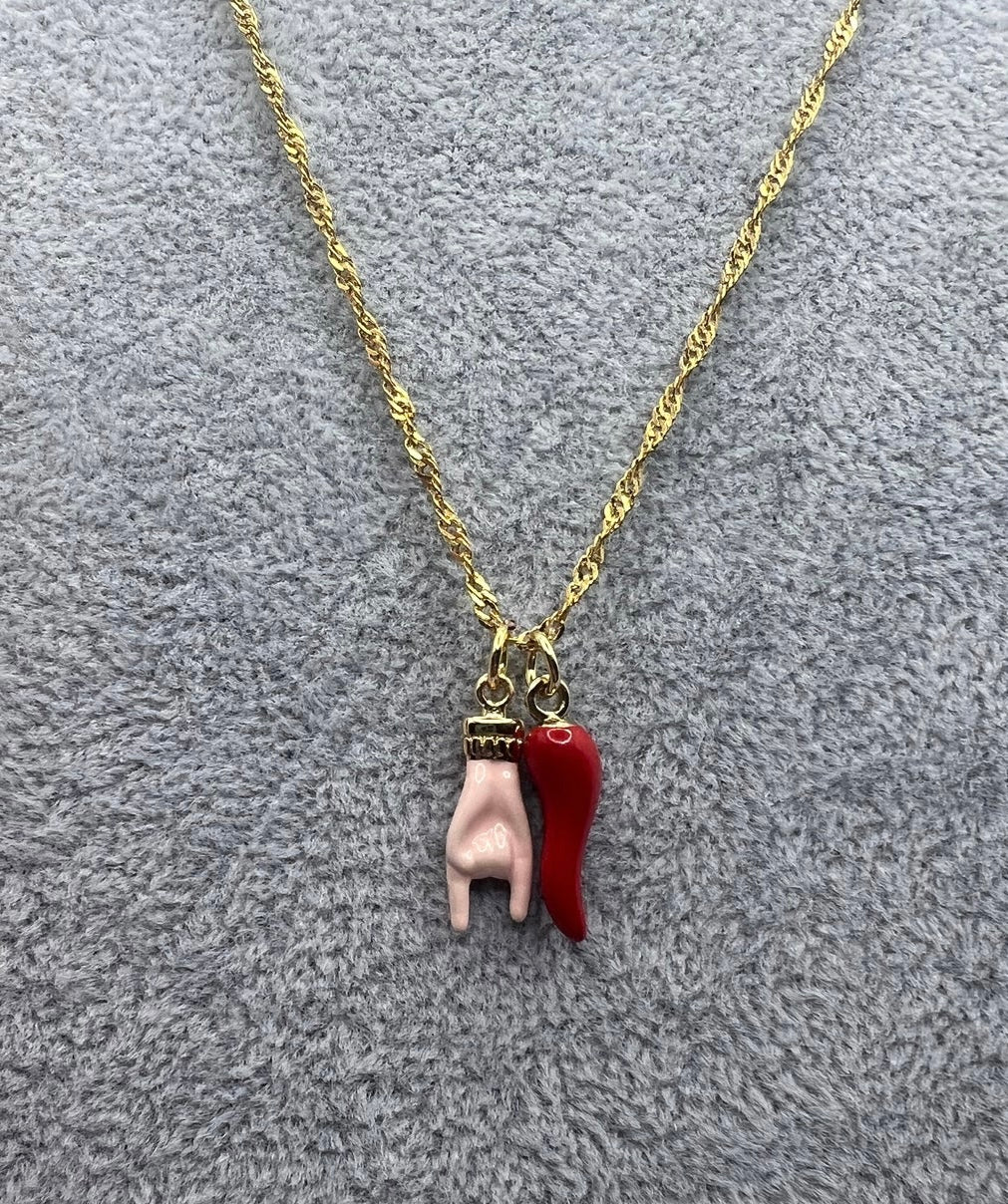 DIY Stainless Steel Italian Good Luck Necklace.