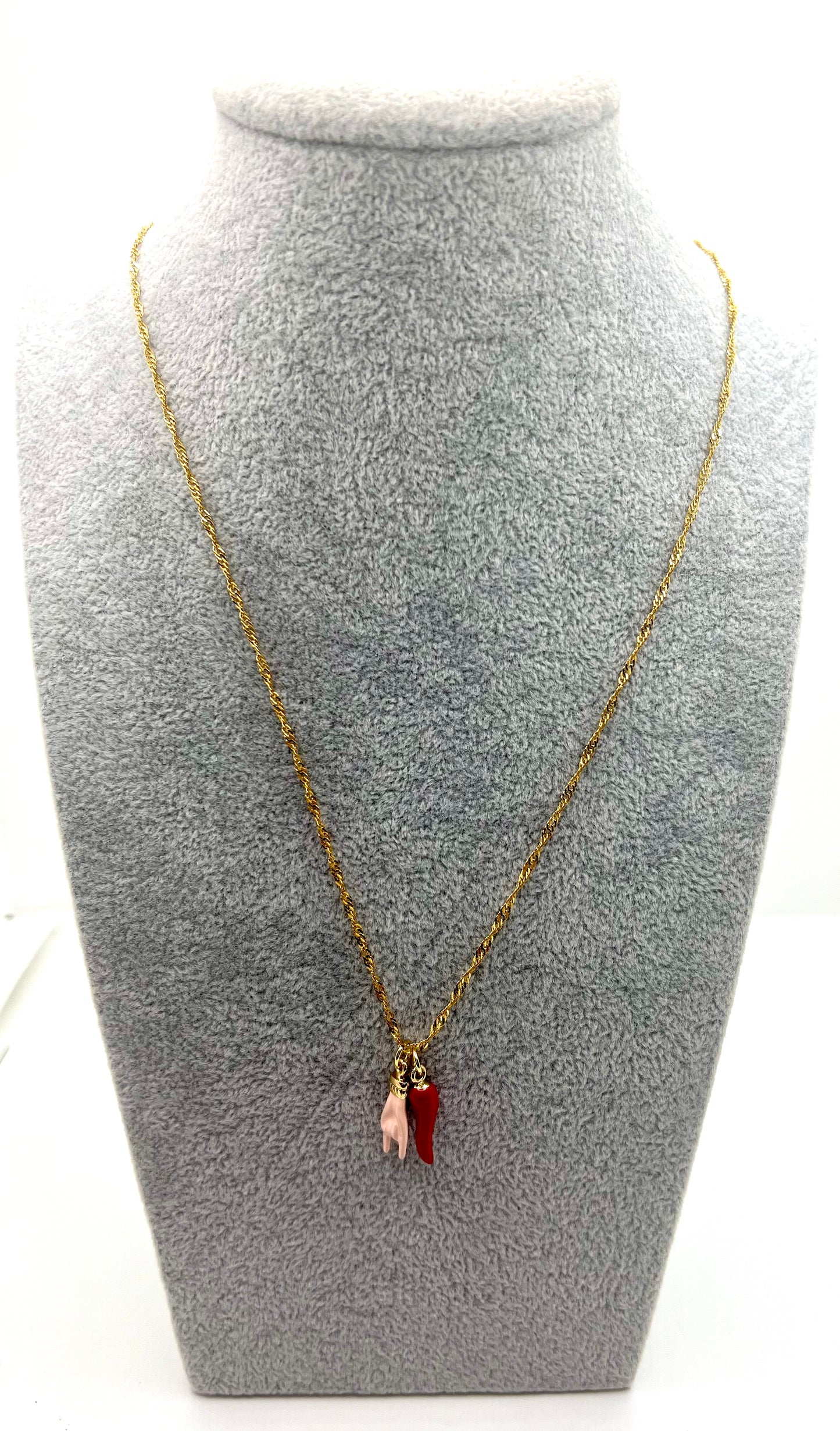 DIY Stainless Steel Italian Good Luck Necklace.