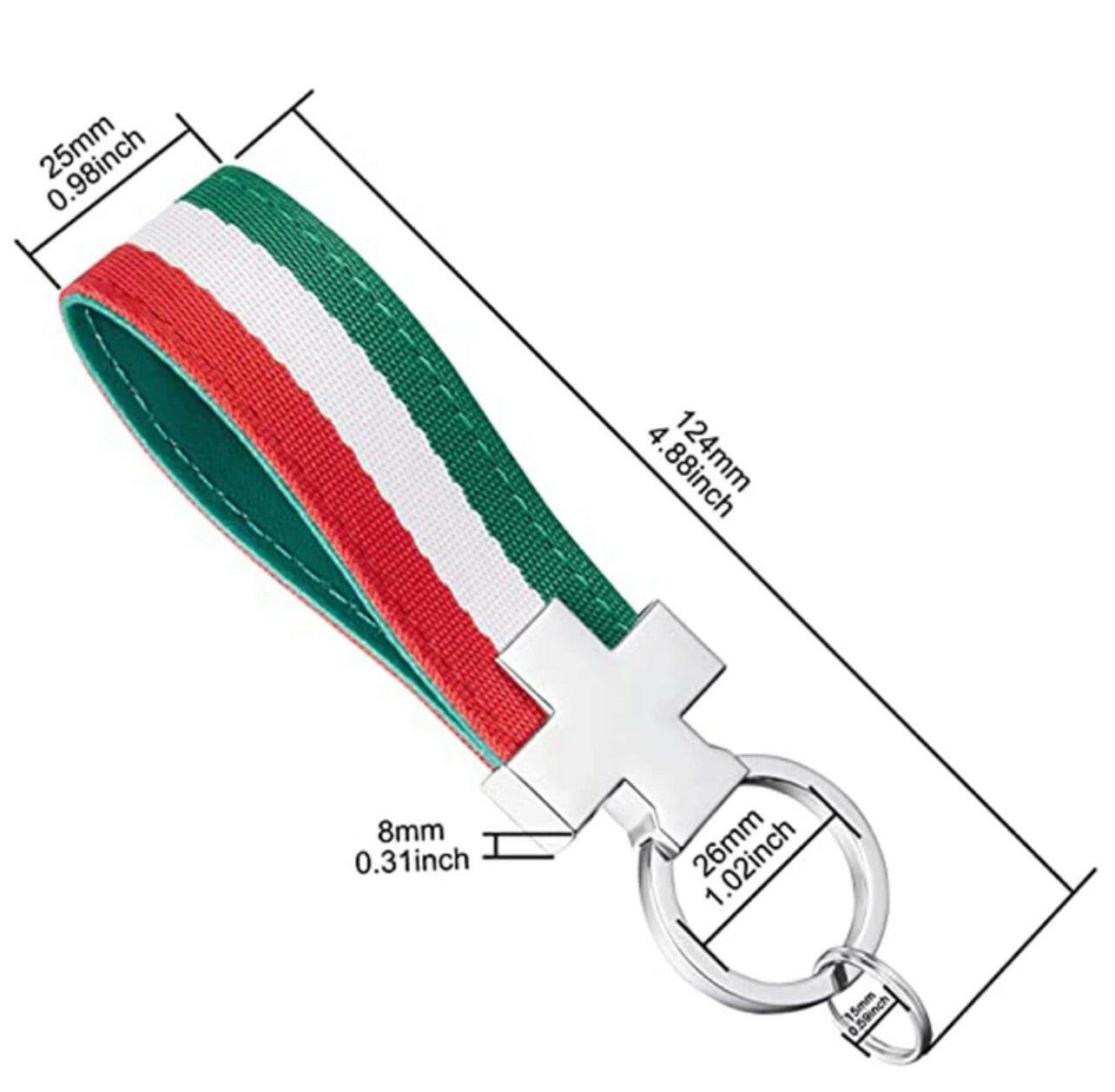 Italian Keychain - Italy Flag Keychain.