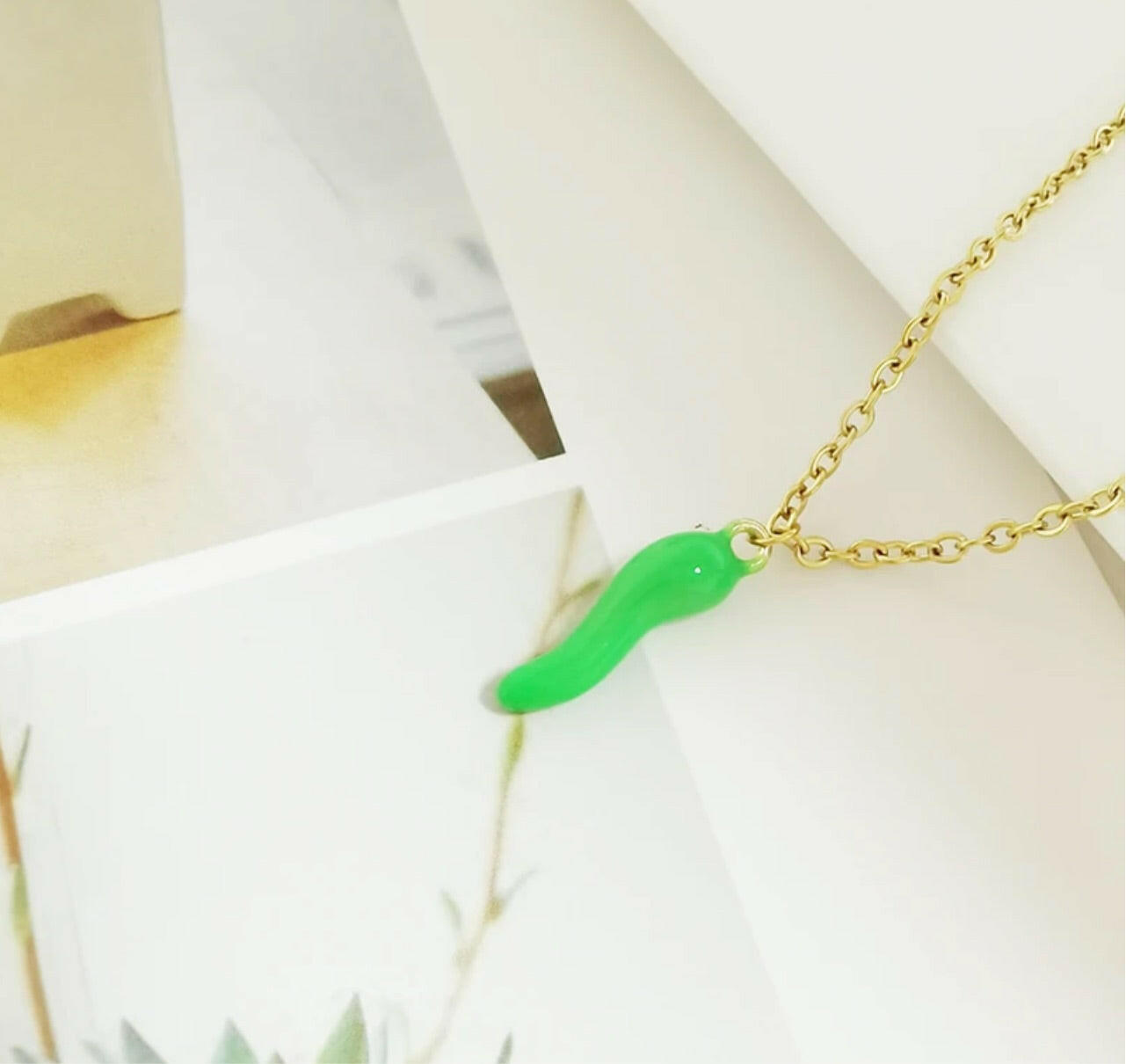 Cornicello Italian Necklace in Stainless Steel.