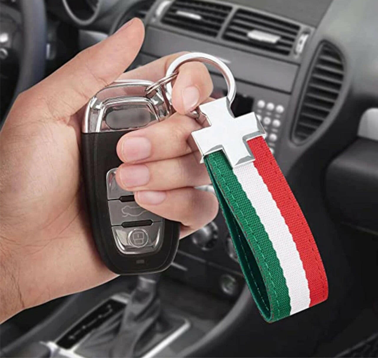 Italian Keychain - Italy Flag Keychain.