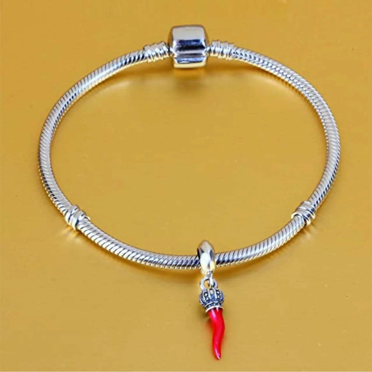 925 Silver Italian Cornicello Charm lo ItalianandmoreCo