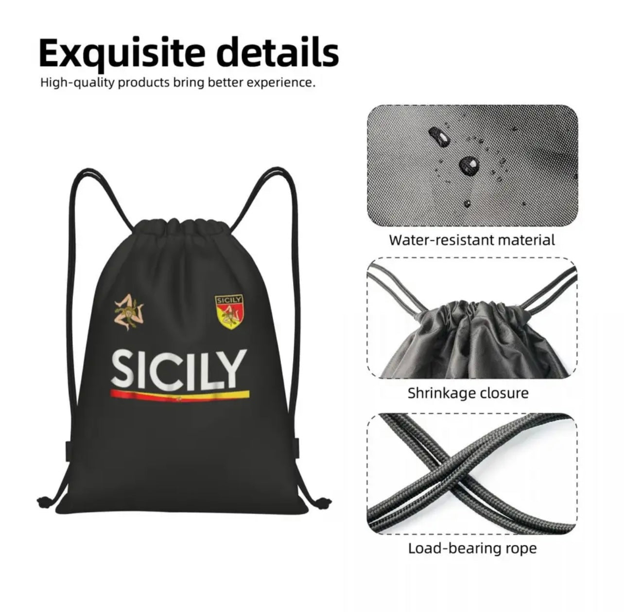 Sicilian Drawstring Bag.