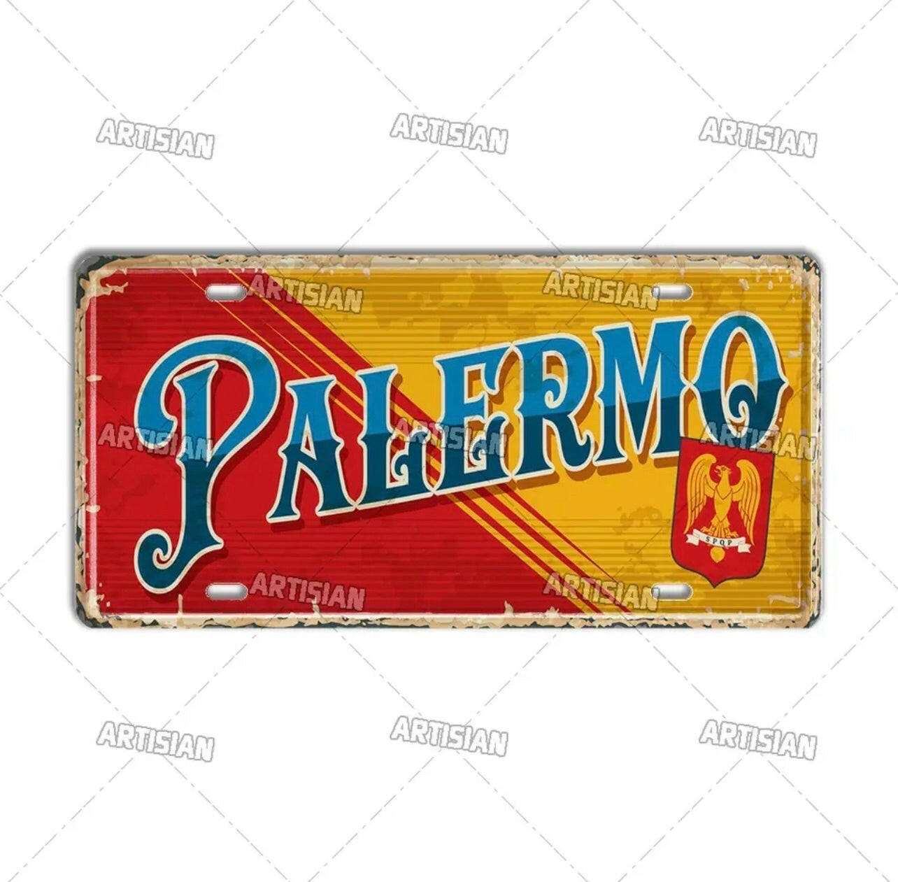 Palermo Metal Tin Sign.