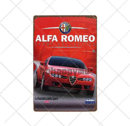 Alfa Romeo Metal Tin Sign.