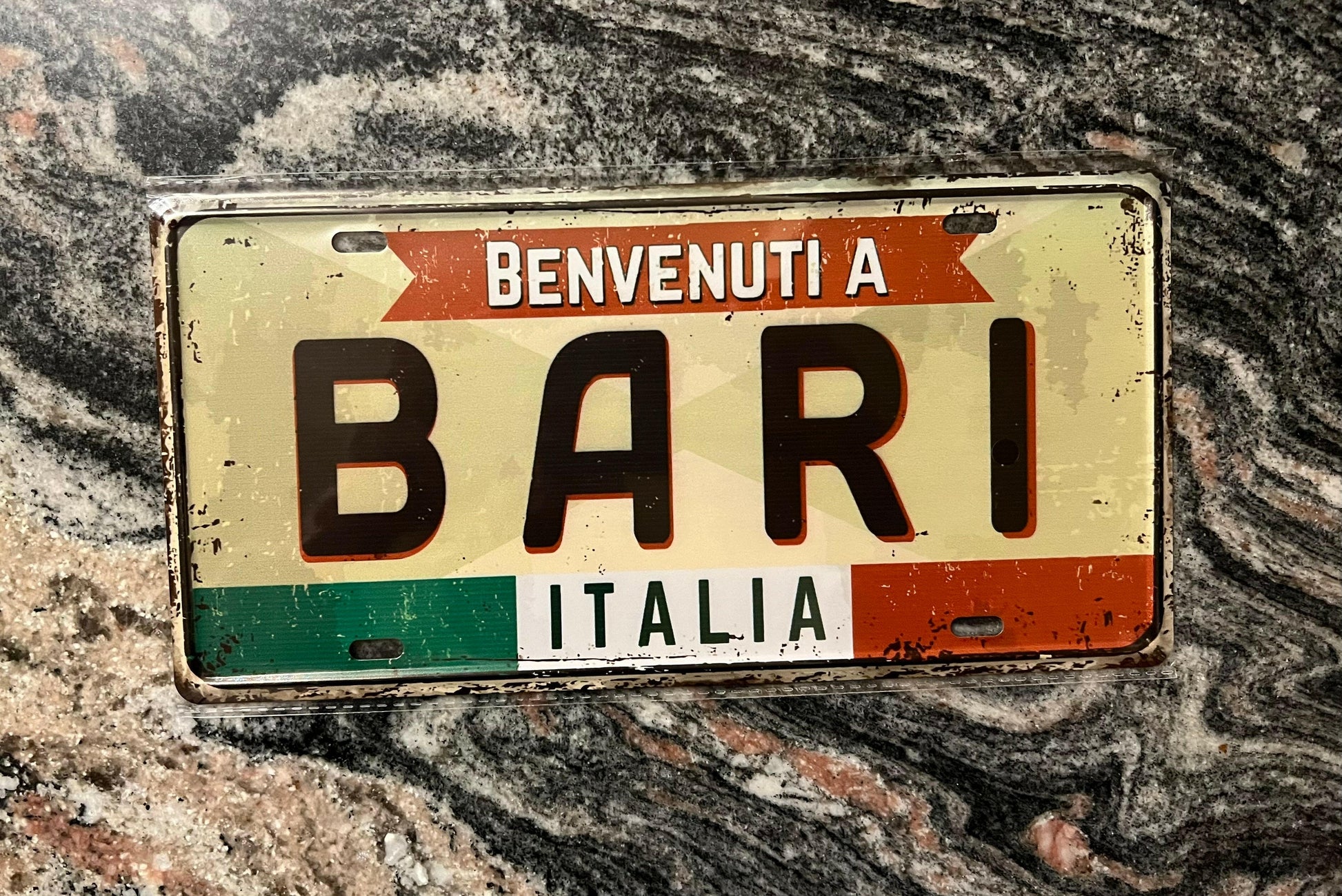Bari Metal Tin Sign.