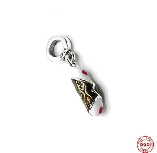 925 Silver Cannolo Charm