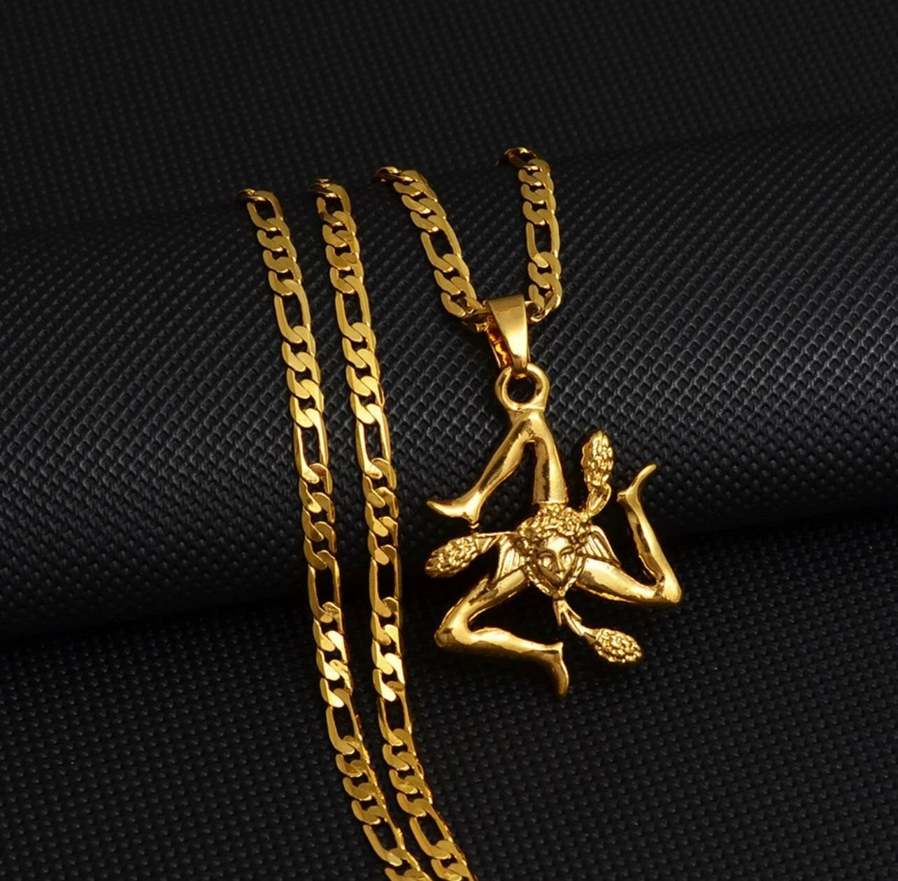 Gold Plated Sicilian Sicily Necklace.
