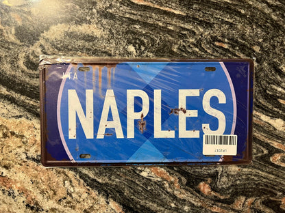 NAPLES Metal Tin Sign.