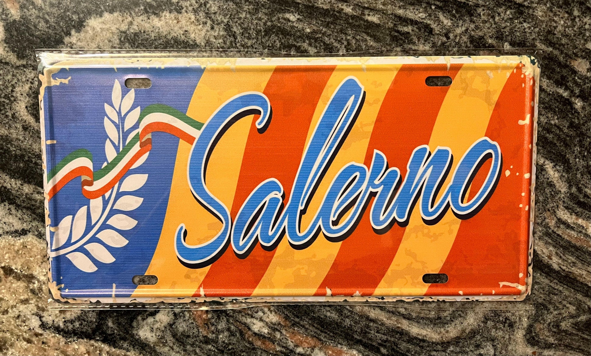 Salerno Metal Tin Sign.