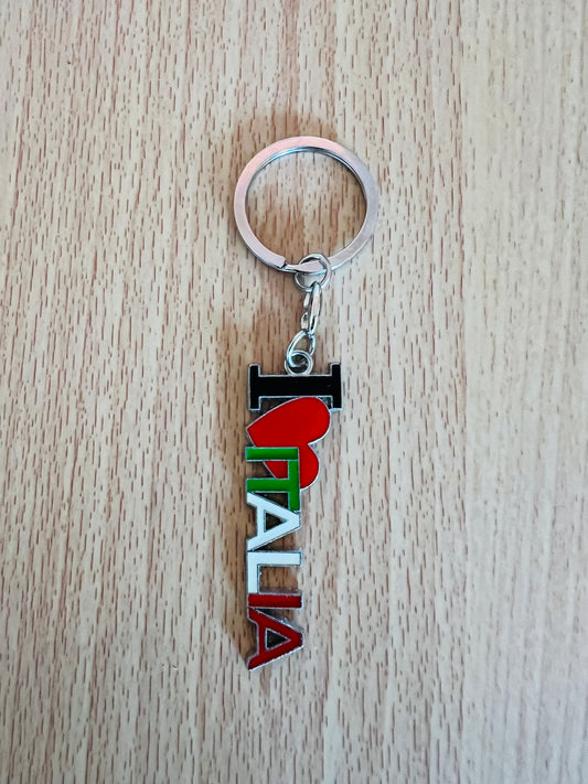 I Love Italia Keychain - Italian Keychain - Italy Keychain