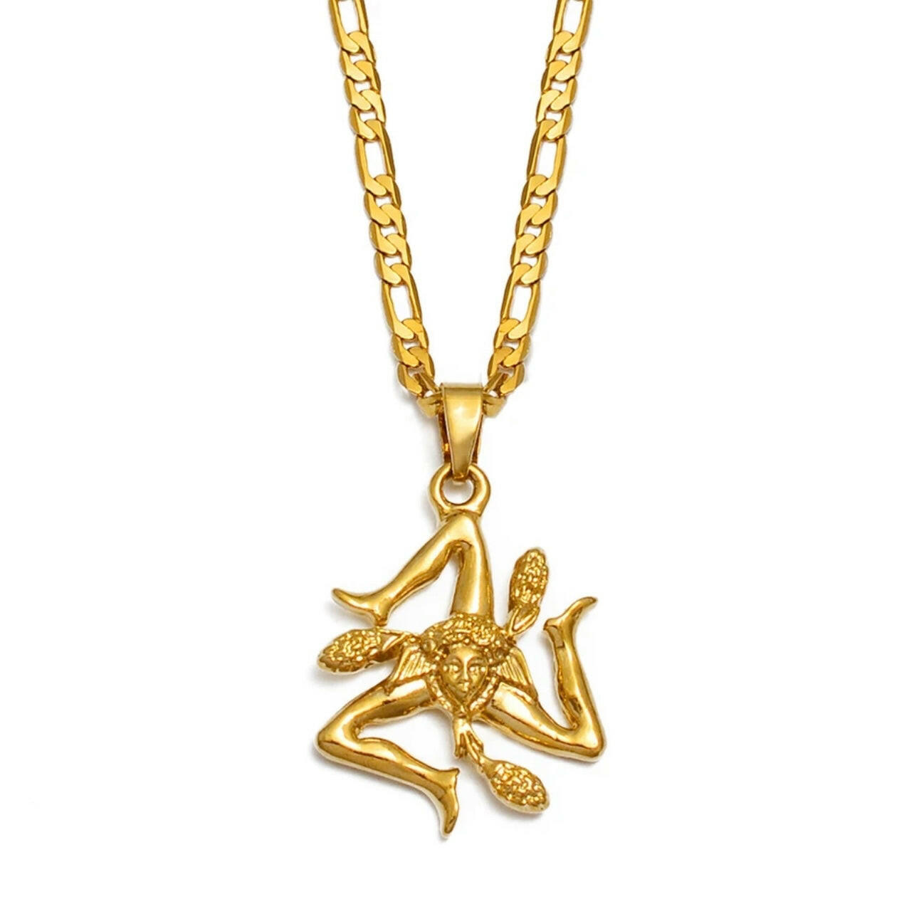 Gold Plated Sicilian Sicily Necklace.