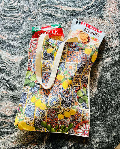1 Italian Summer Tote Bag - Italian Majolica Print Bag