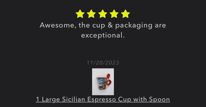 Sicilian Espresso Cup with Spoon.