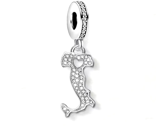 925 Silver Italy Boot Charm with Sparkling Mini Zorconia Crystals