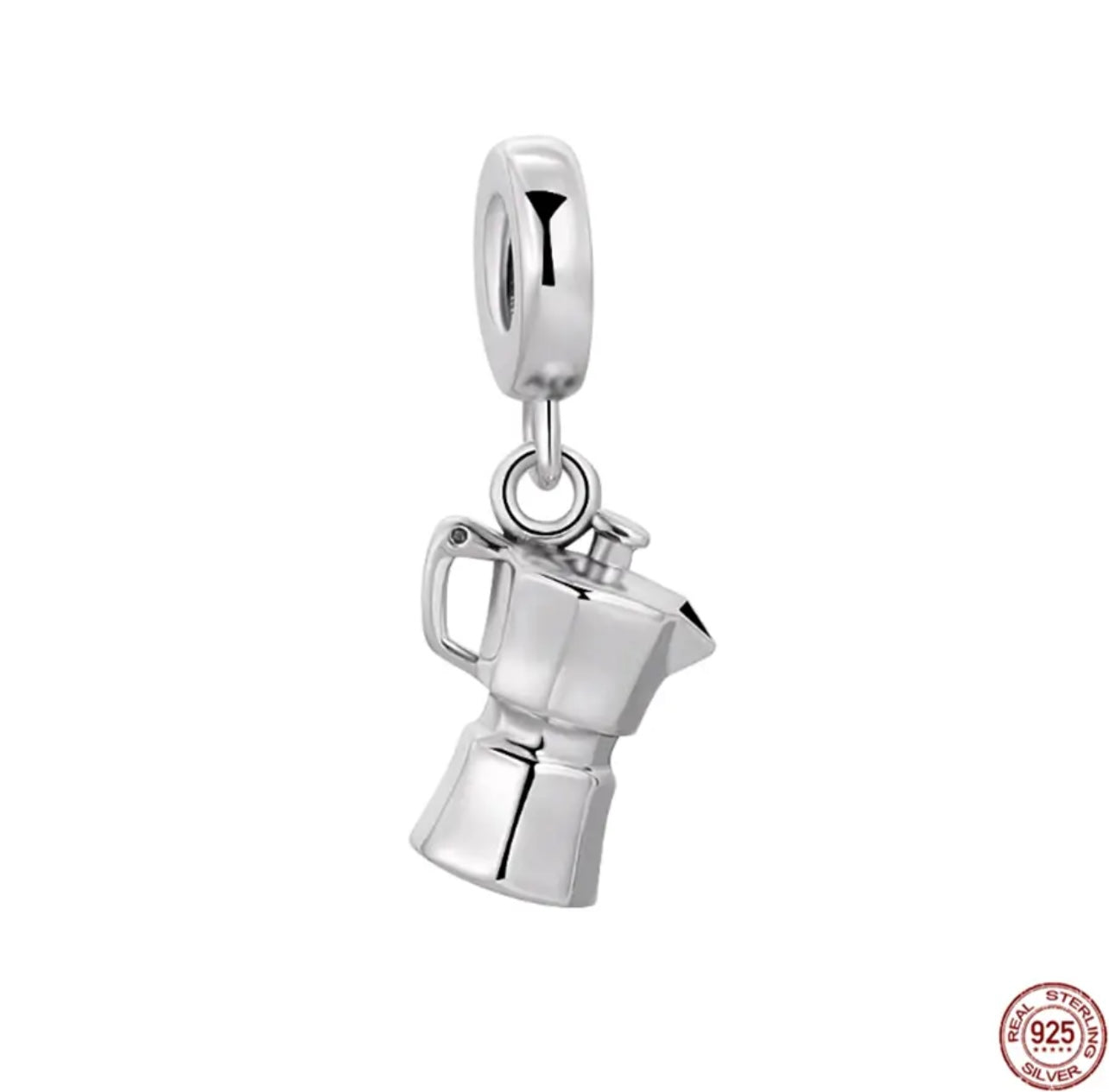 925 Silver Moka Pot Charm - Bialetti Moka Pot Charm