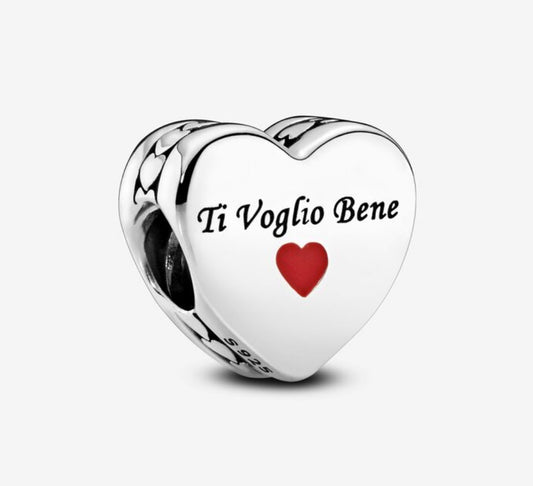 925 Silver “Ti Voglio Bene” (I love you) Charm.