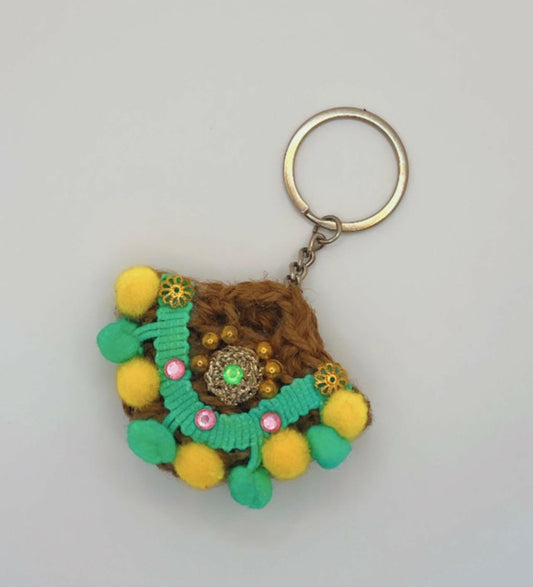 Handmade Sicilian Coffa Bag Keychain - In a Variety of Colors.