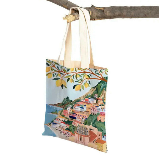Amalfi Coast Canvas Bag.