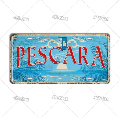 Pescara Metal Tin Sign.