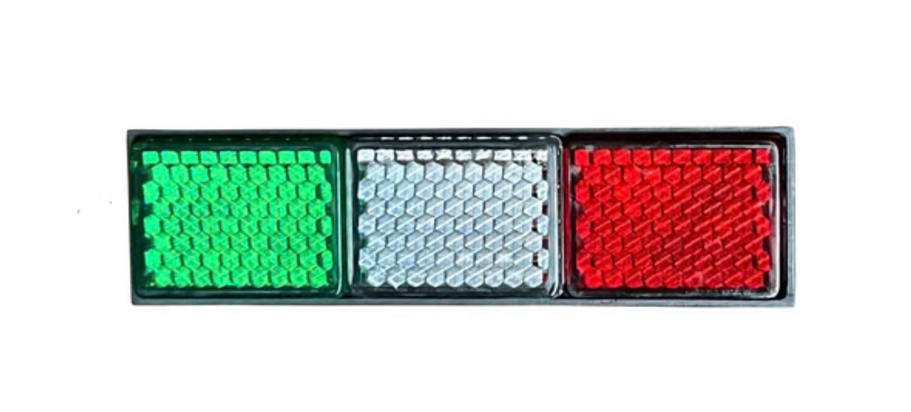 1 Italy Flag Reflector - 3 inches