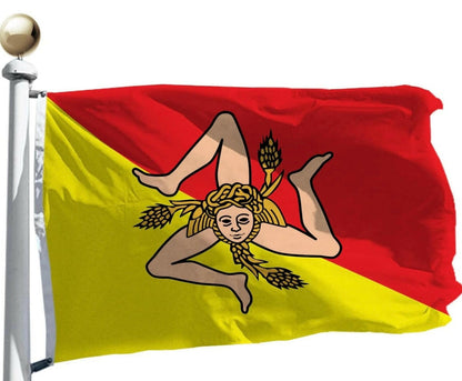 Sicily Flag - Sicilian Flag - Sicilia Flag.