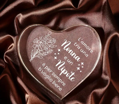 Small Acrylic Heart for Nonna - Gift for Nonna