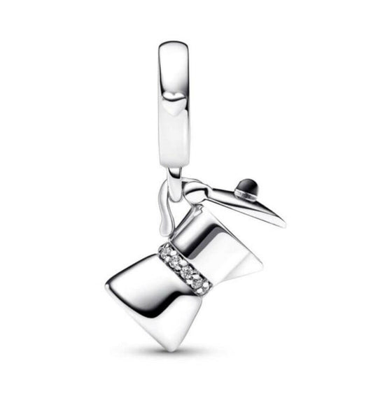 925 Silver Italian Moka Pot Charm - Bialetti Charm ☕️.