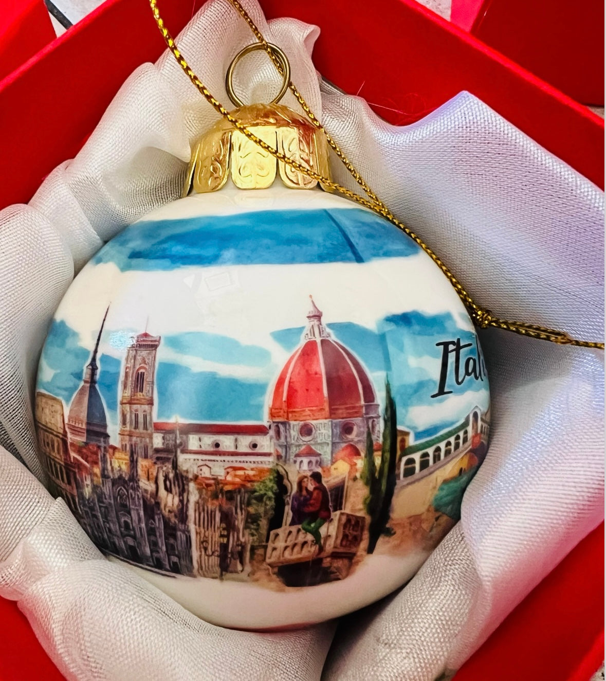 1 CERAMIC Italian Christmas Ornament