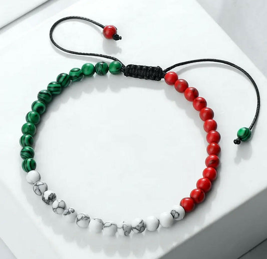 1 Italian beaded bracelet - Adjustable.