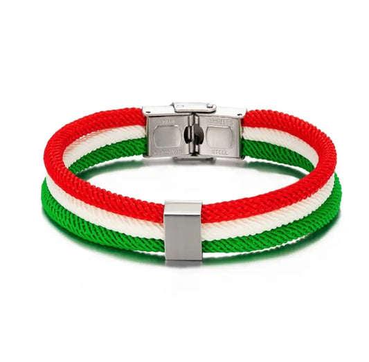 Italy Flag Rope Bracelet
