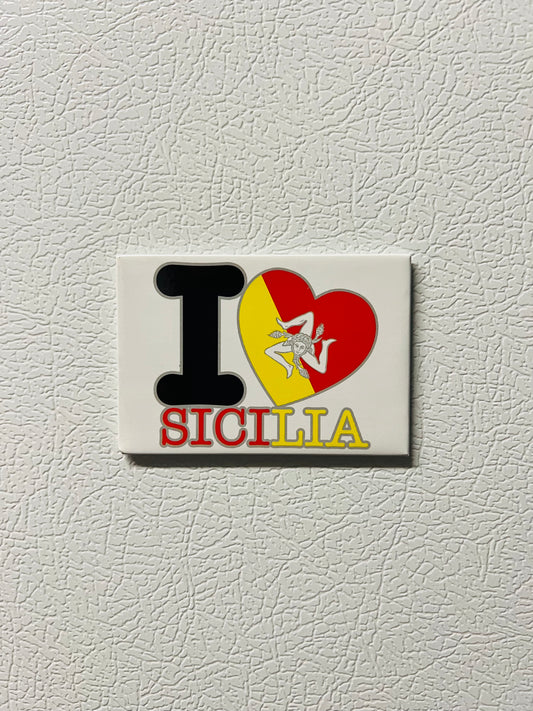 I Love Sicilia Magnet - Sicilian Magnet - Sicily Magnet