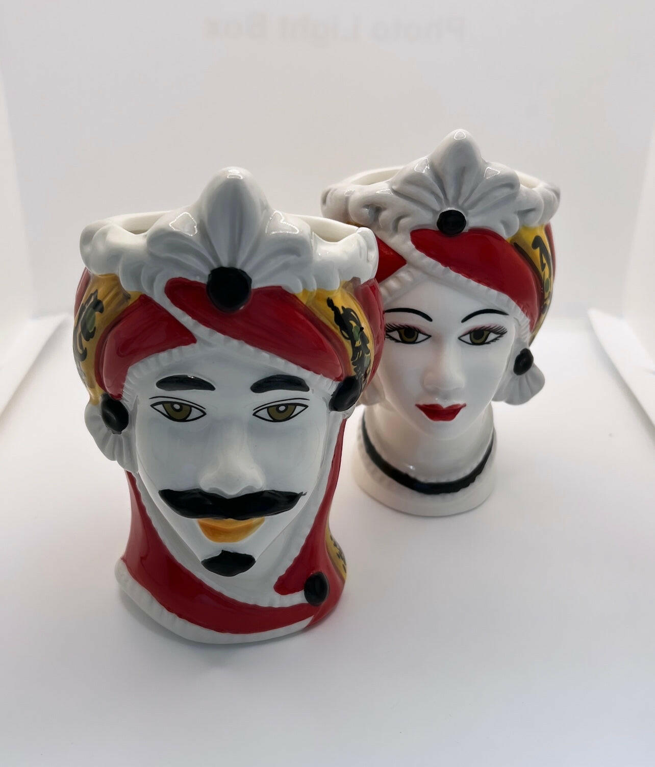 Coppia Testa di Moro in Ceramic Couple.
