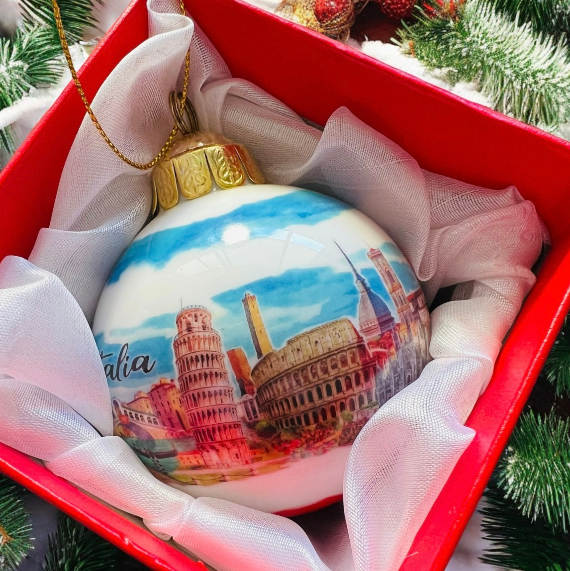 1 CERAMIC Italian Christmas Ornament