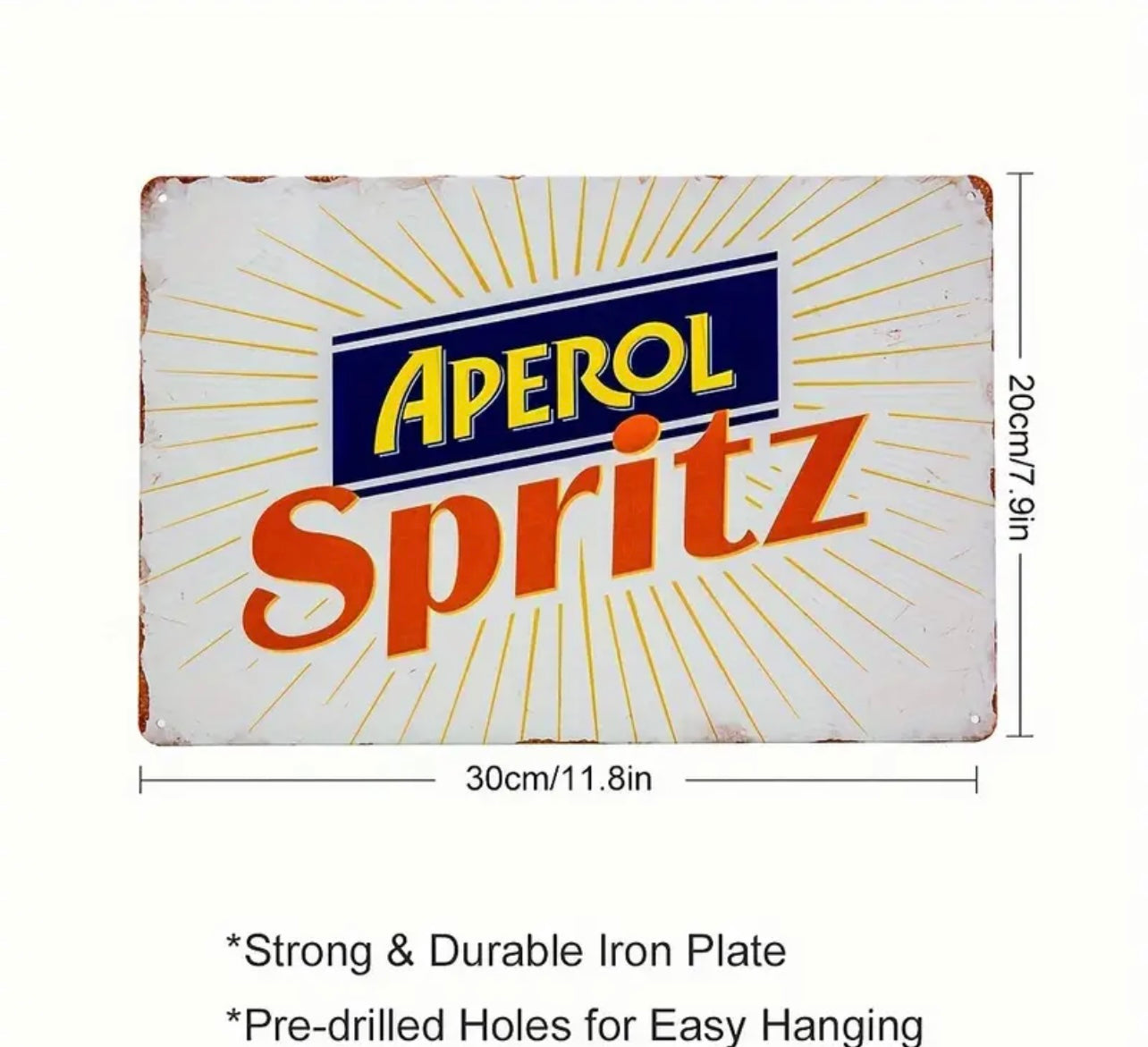 Aperol Spritz Metal Tin Sign.