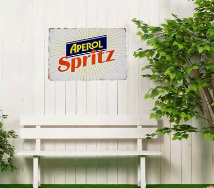 Aperol Spritz Metal Tin Sign.