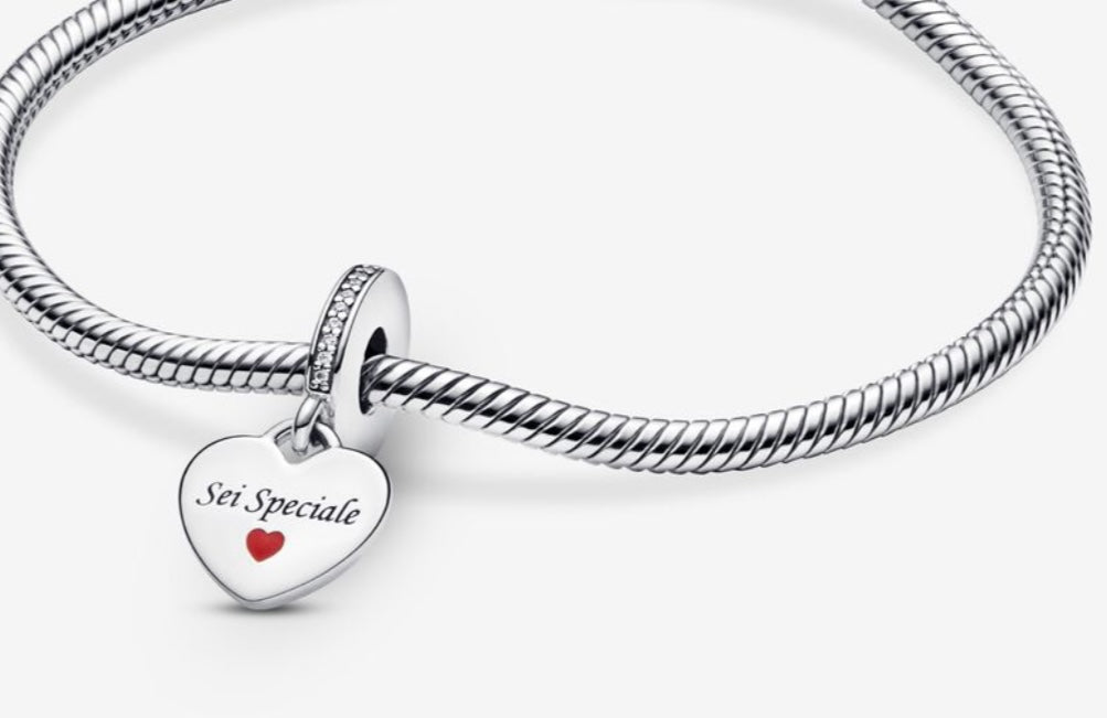 925 Silver “Sei Speciale” (You’re Special) Charm.