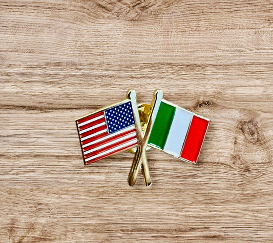 1 American Italian Flag Pin - Italian American Pin