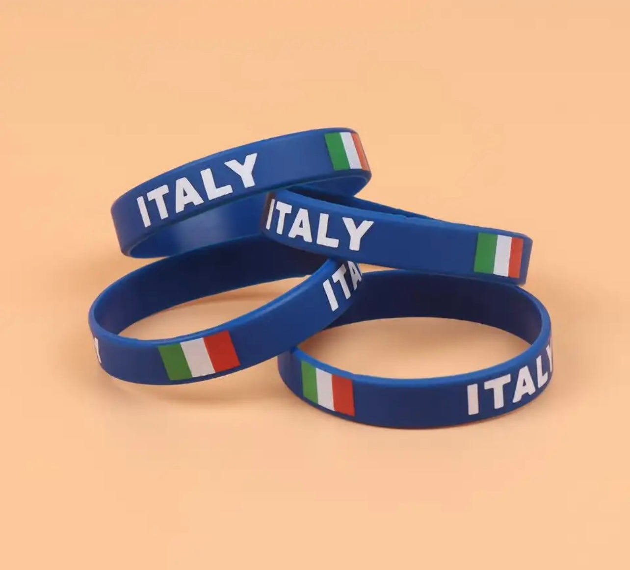 Italy Rubber Bracelet - Italian Bracelet - Italia Silicone Bracelet