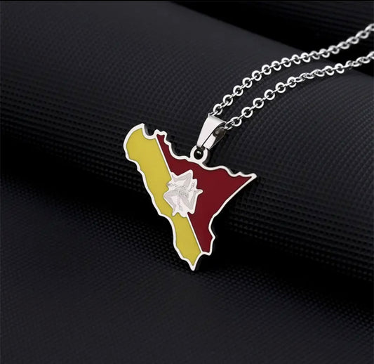 Sicilian Necklace in Stainless Steel.