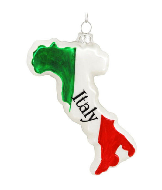 LIMITED EDITION * Italian Glass Boot Ornament (Hand-made and Hand-painted) - 4½" tall.