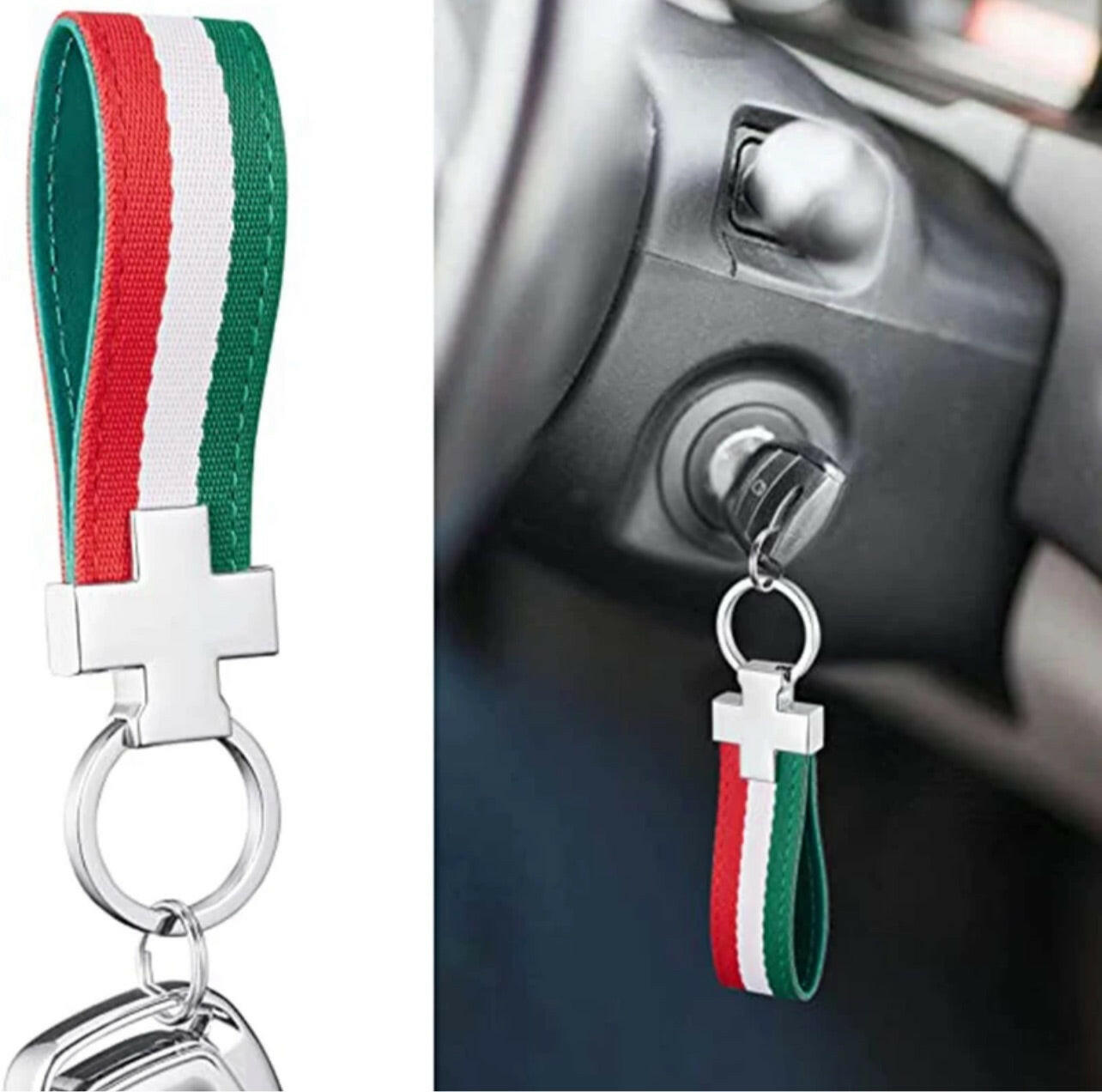Italian Keychain - Italy Flag Keychain.