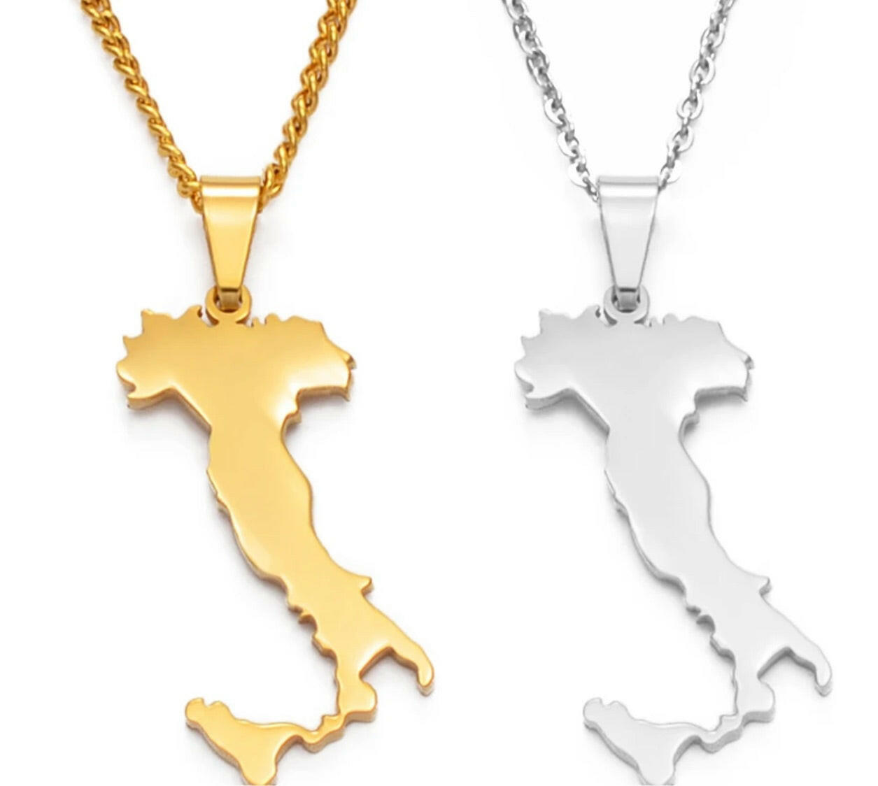 Italy Necklace in Stainless Steel.
