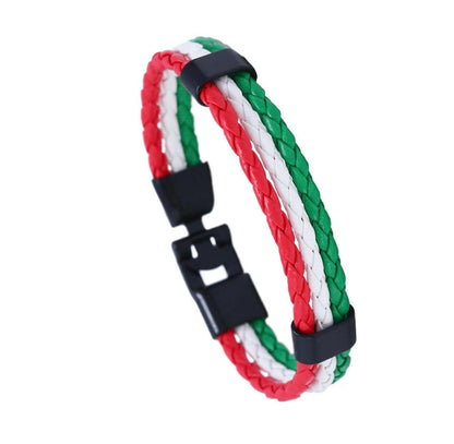 1 Italy Braided Bracelet - Italian Bracelet - Italia Bracelet.